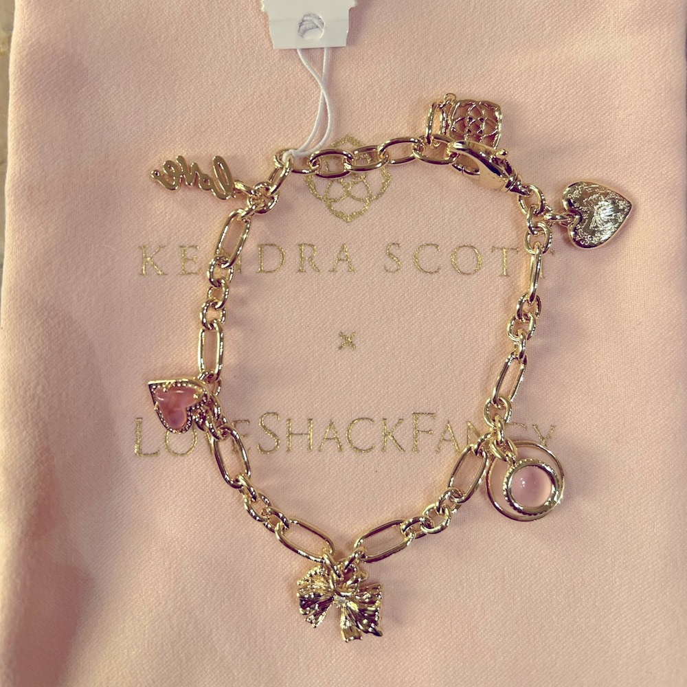 Kendra Scott LoveShackFancy gold charm bracelet brand new with a tag